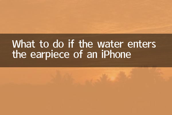 What to do if the water enters the earpiece of an iPhone