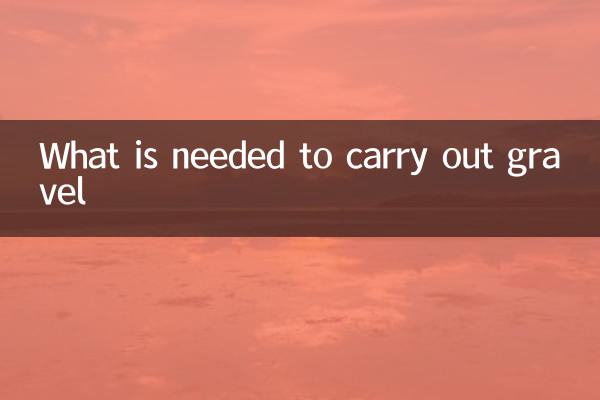 What is needed to carry out gravel