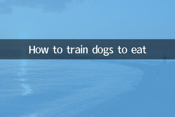Comment former des chiens à manger
