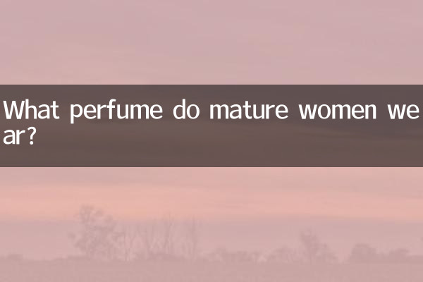 Welches Parfüm tragen reife Frauen?