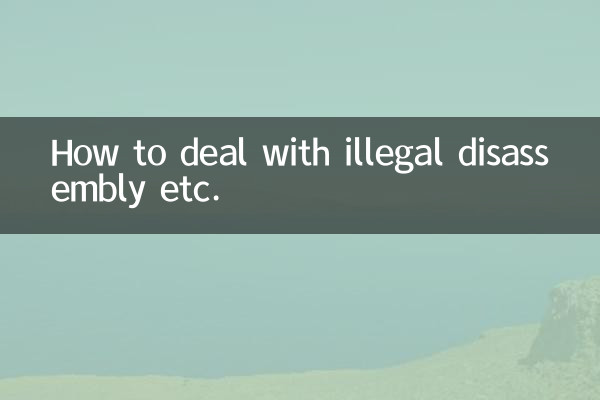 Umgang mit illegaler Demontage etc.