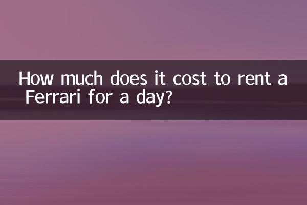 페라리를 하루 빌리는 데 비용이 얼마나 드나요?