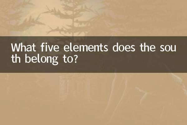 À quels cinq éléments appartient le sud ?