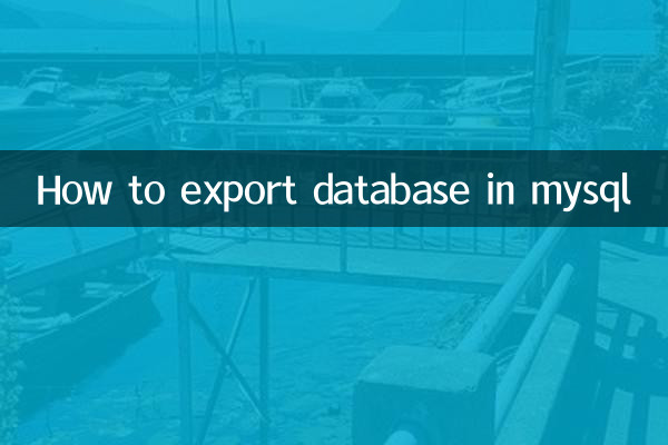 Cómo exportar base de datos en mysql