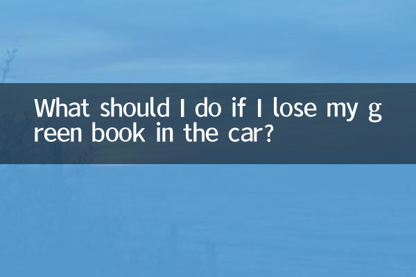 গাড়িতে আমার সবুজ বই হারিয়ে গেলে আমার কী করা উচিত?