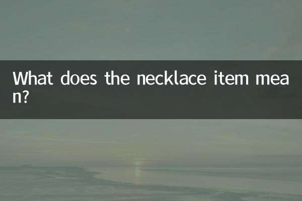 What does the necklace item mean?