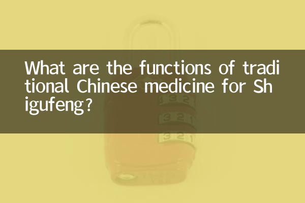 शिगुफेंग के लिए पारंपरिक चीनी चिकित्सा के क्या कार्य हैं?