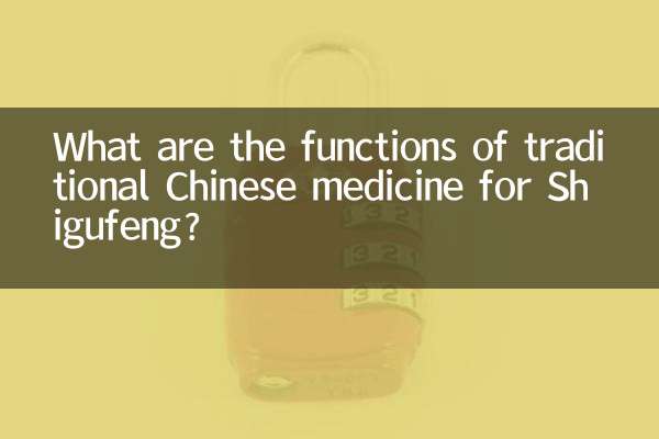 शिगुफेंग के लिए पारंपरिक चीनी चिकित्सा के क्या कार्य हैं?