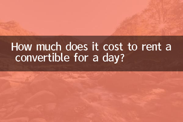How much does it cost to rent a convertible for a day?