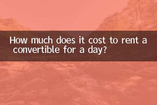 How much does it cost to rent a convertible for a day?