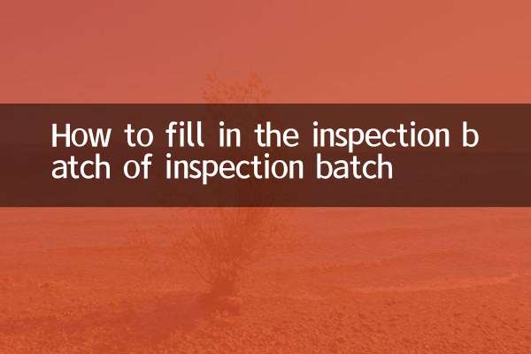 How to fill in the inspection batch of inspection batch