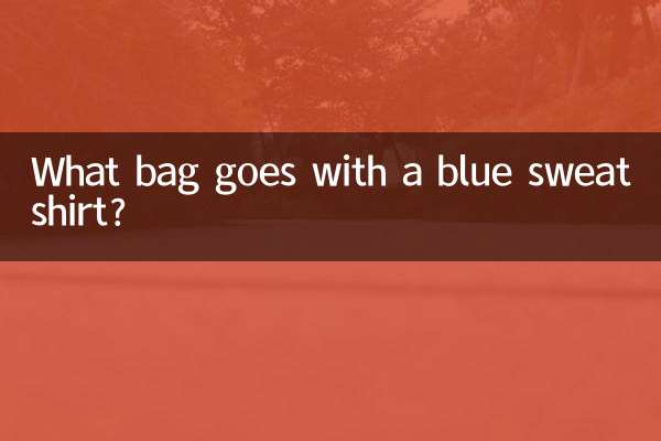 Welche Tasche passt zu einem blauen Sweatshirt?