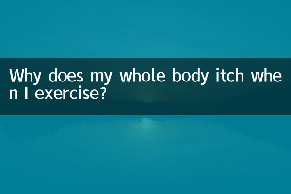 Pourquoi tout mon corps me démange-t-il lorsque je fais de l'exercice ?