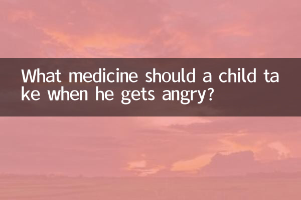 একটি শিশু যখন রেগে যায় তখন তার কী ওষুধ খাওয়া উচিত?