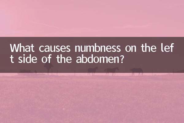 Cosa causa intorpidimento sul lato sinistro dell'addome?