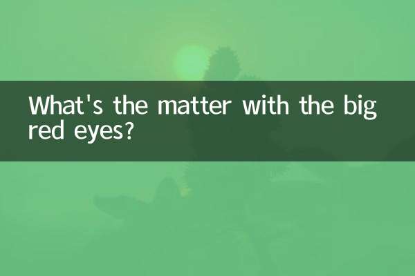 Quel est le problème avec ces grands yeux rouges ?