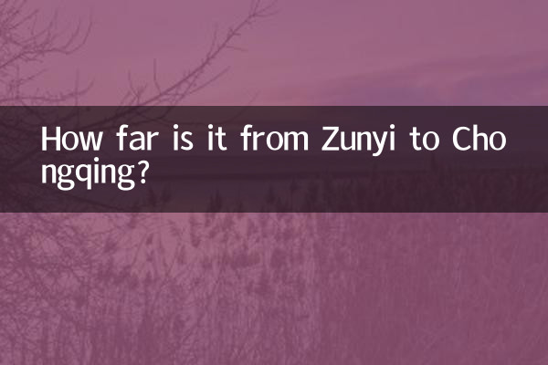 Quanto dista Zunyi da Chongqing?