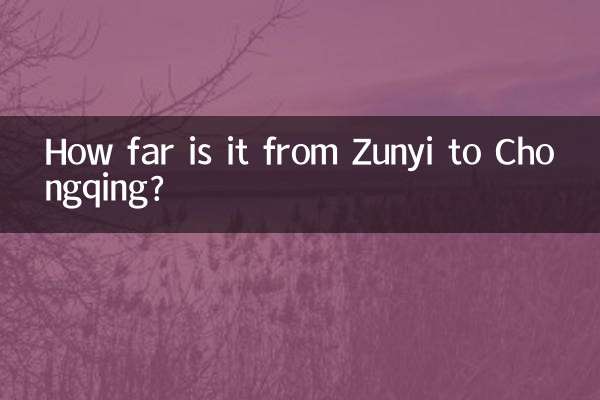 Quanto dista Zunyi da Chongqing?