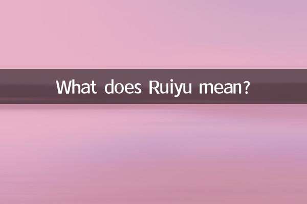 Was bedeutet Ruiyu?
