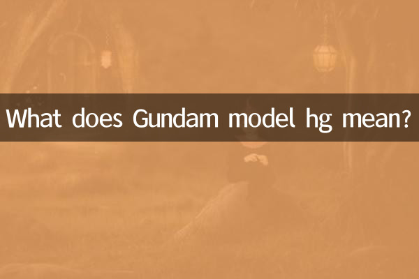 ¿Qué significa Gundam modelo hg?