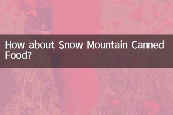 Que diriez-vous des aliments en conserve Snow Mountain ?
