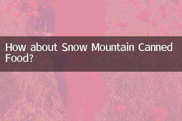 Wie wäre es mit Snow Mountain-Konserven?