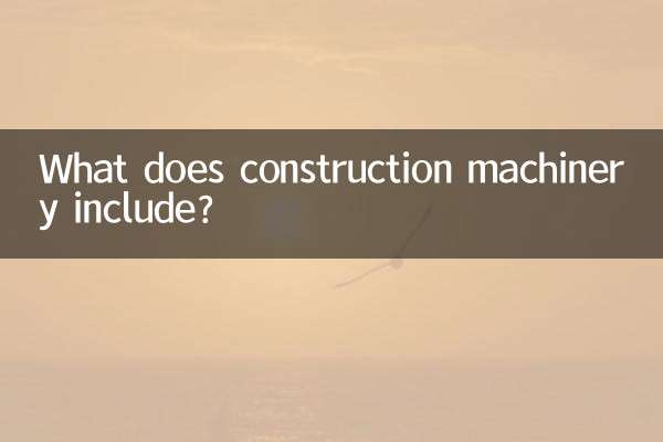 O que inclui o maquinário de construção?