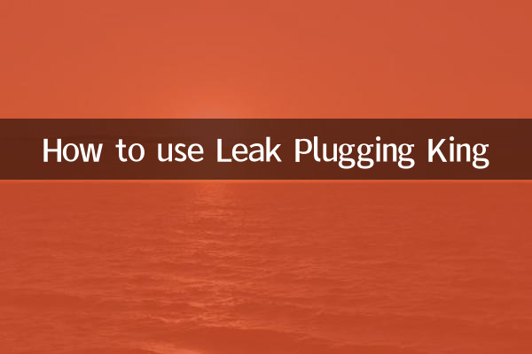 Como usar o Leak Plugging King
