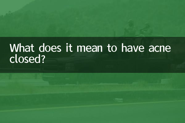 痘痘闭口是什么意思