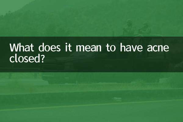 痘痘闭口是什么意思