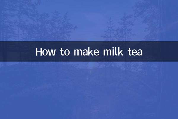 Comment faire du thé au lait