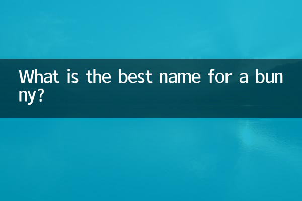 What is the best name for a bunny?