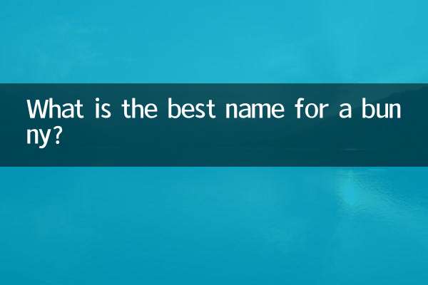 What is the best name for a bunny?