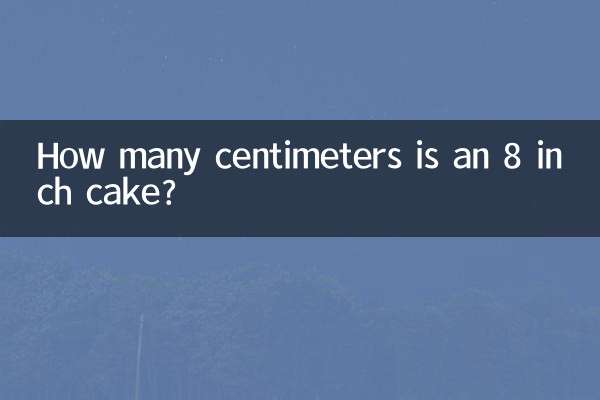 Combien de centimètres fait un gâteau de 8 pouces ?