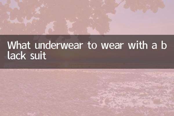 Welche Unterwäsche trägt man zum schwarzen Anzug?