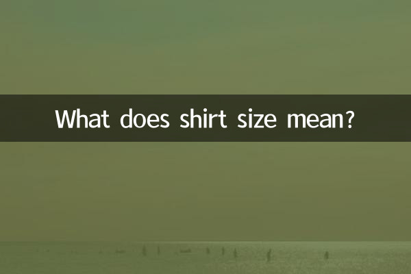 What does shirt size mean?