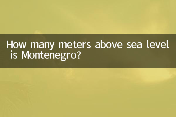 Quantos metros acima do nível do mar está Montenegro?