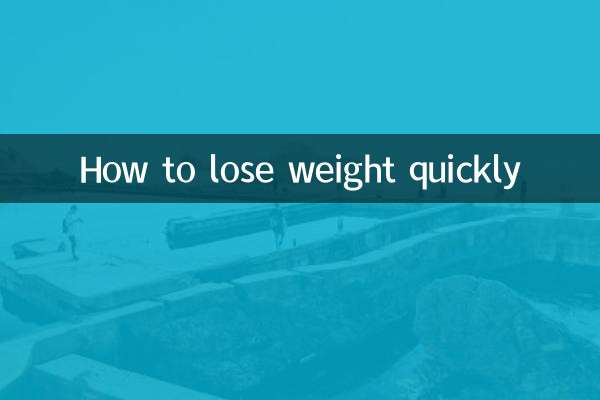 How to lose weight quickly