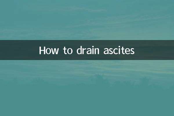 How to drain ascites