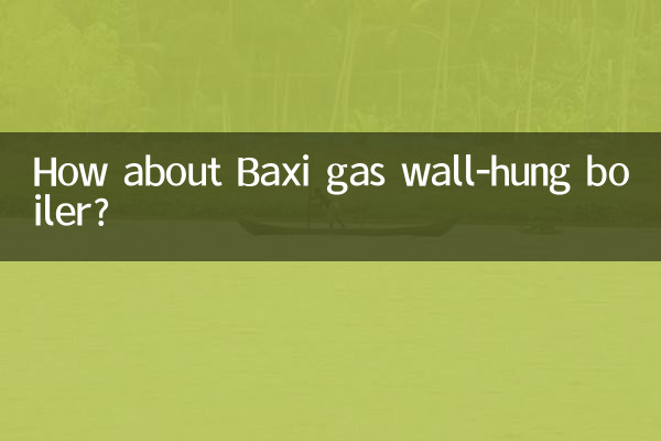 Wie wäre es mit einem Baxi-Gas-Wandheizkessel?