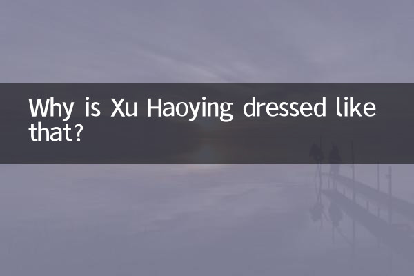 Why is Xu Haoying dressed like that?