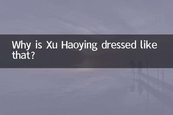 Why is Xu Haoying dressed like that?