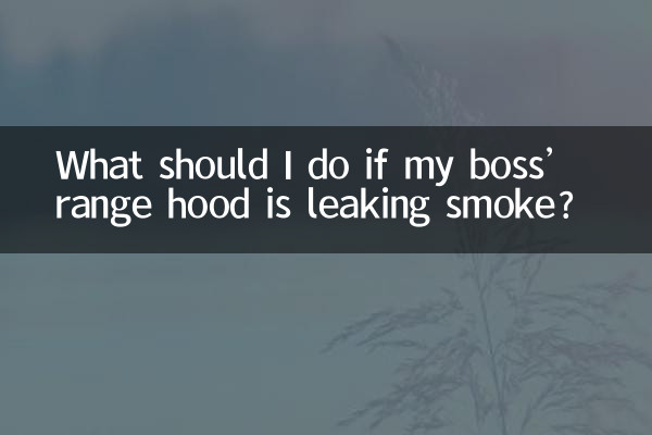 ماذا علي أن أفعل إذا كان شفاط مديري يتسرب منه الدخان؟