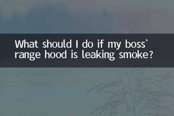 What should I do if my boss’ range hood is leaking smoke?