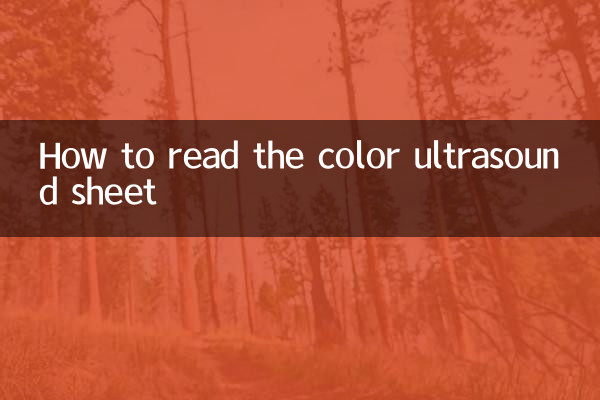 How to read the color ultrasound sheet
