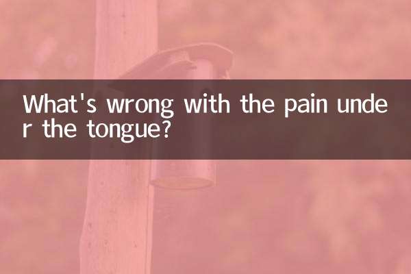 Was ist los mit dem Schmerz unter der Zunge?