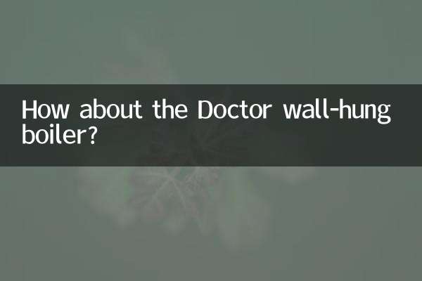 ¿Qué tal la caldera mural Doctor?