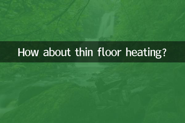 Che ne dici del riscaldamento a pavimento sottile?
