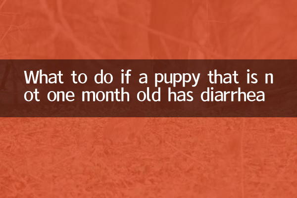 Cosa fare se un cucciolo che non ha compiuto un mese ha la diarrea