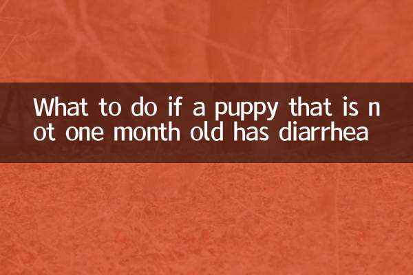 Cosa fare se un cucciolo che non ha compiuto un mese ha la diarrea